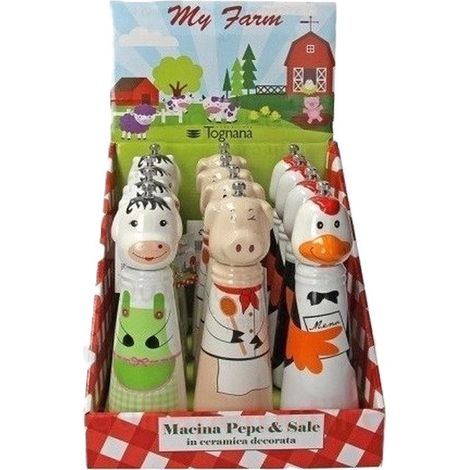 Tognana fattoria macina sale/pepe, in ceramica ingranaggio universale