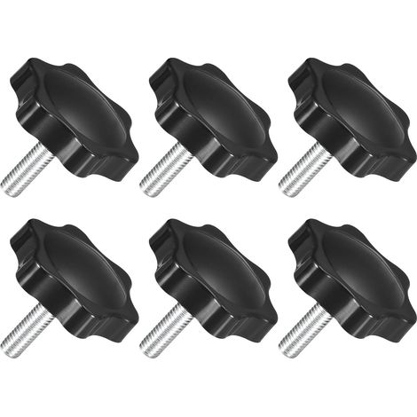 6Pcs Boutons Étoile M5 x 16mm Bouton de Serrage Hexagonal (1/5)
