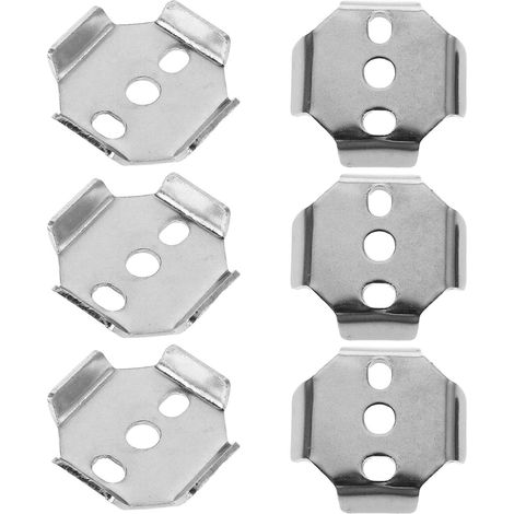 Lot de 6 supports carrés pour porte-serviettes, en acier inoxydable 35 x mm, accessoires fixation (1/5)