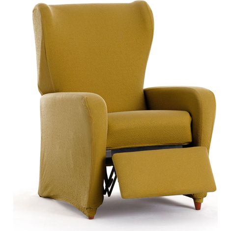 Housse de Fauteuil de Relaxation bi-élastique 4 pièces réglable, Protection complète Contre l'usure - Housse de Fauteuil de Relaxation Respirante et Facile à Installer, Aspect tapissé (1/5)