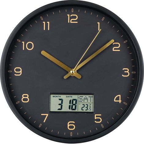 Amiens  horloge murale Ø25cm noir. (1/3)