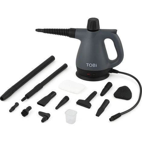 TrAdE Shop Traesio - Pulitore A Vapore Portatile 1500w Con 15 Accessori Per Pulizia Profonda Cucina Bagno Auto - (1/5)