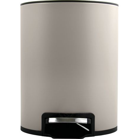Poubelle à pédale Inox RIKU 3L Greige mat Spirella