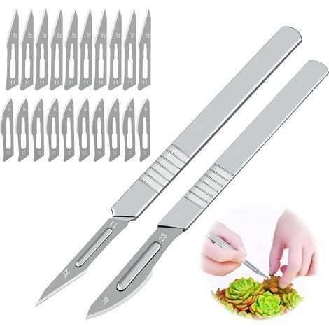 Garten- und Taschenmesser – Schneidemesser, Veredelungs- und Graviermesser, inklusive 20 Ersatzklingen (1/5)
