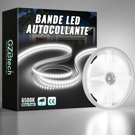 220V Silicone Ruban LED 5M, 6500K Blanc Froid Flex Découpable IP65 Etanche Exterieur (1/5)
