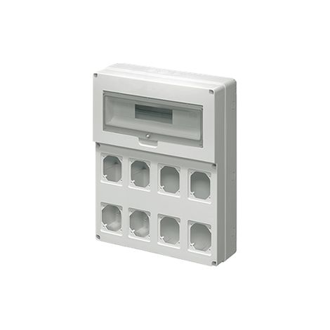 Coffret pour 8 prises 19 mod. à bride (PCE) EC69026