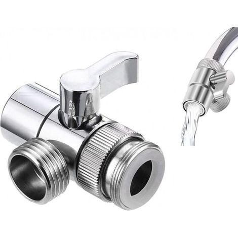 Faucet diverter valve - 1/2" connection - Shower diverter valve - Three-way diverter valve - LOY shower adapter (1/4)