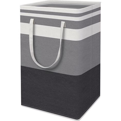 Grand panier à linge de 75 L - Imperméable, autoportant - (Gris dégradé)