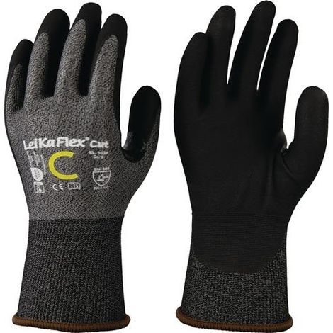 Guantes  anticorte  LeiKaFlex®  CUT  RL  1636  T.9  gris/negro  EN  388  EPI  II (1/2)