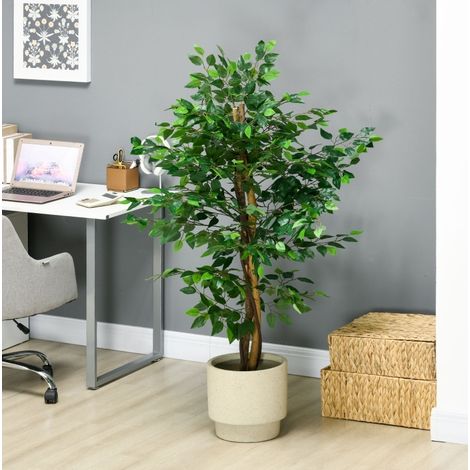 Planta artificial de ficus 150 cm con maceta, verde HAVRYA (1/5)