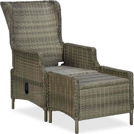 Maison Exclusive - Verstellbarer Gartensessel mit Fußhocker Poly (1/5)