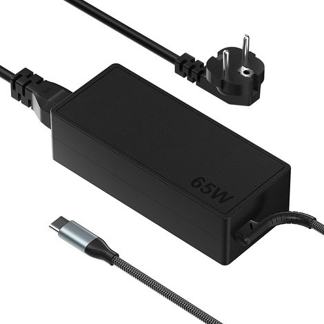 65W Chargeur Secteur USB-C Compatible avec Ordinateurs Portables - Adaptateur d'alimentation de Charge Rapide (1/5)