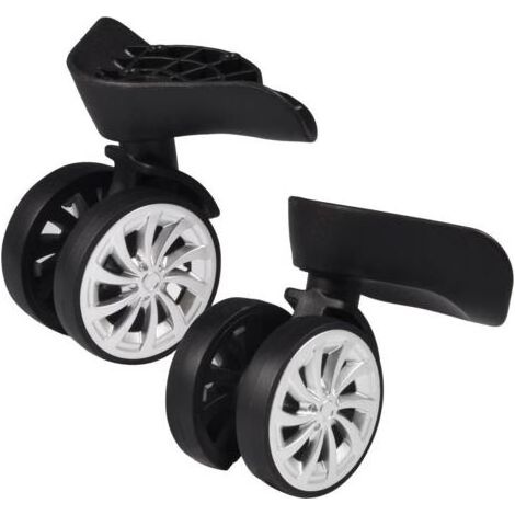 Roulette Pivotante en Caoutchouc, Bagage Valise Roues Pivotantes Remplacement 55mm Roulettes pour Chariot Valise Noir, Pack de 2 (1/5)