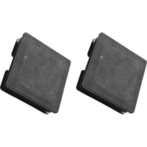 75Mm Embouts De Tuyaux En Plastique De 75 Mm X 75 Mm Carrés, Embouts De Tube, Obturation En Bout, 2 Pièces (1/4)