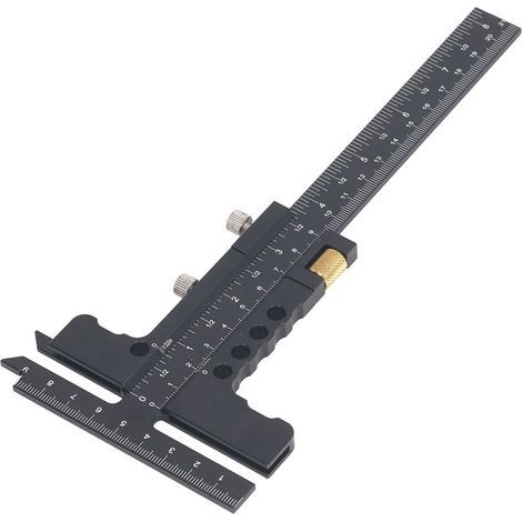 T-förmiger Holzbearbeitungslineal, Messbereich 0–100 mm (0–210 mm), Aluminiumlegierung, MARKAGD GAUGE Messwerkzeug (1/5)