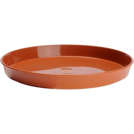 Base plastica rotonda effetto legno per vaso 35 cm misura 7 terracotta grezza