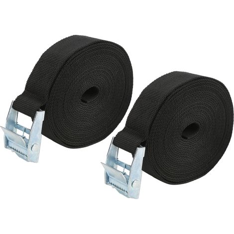 2 Sangles d'arrimage 25mm Boucle de pression en alliage de zinc Résistance durable Anti-casse Fixation solide pour objets lourds attachés (3 Mètres) (1/5)