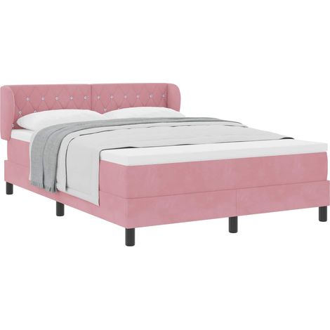 Maison Exclusive - Boxspringbett mit Kopfteil Rosa 140 x 200 cm S (1/5)