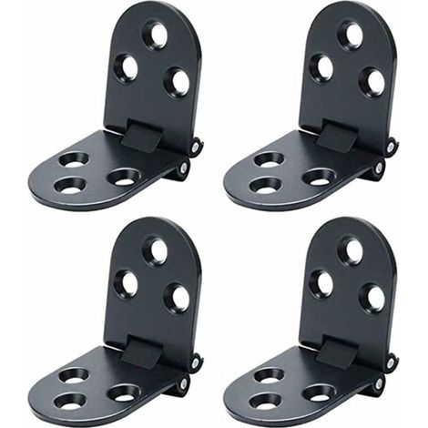 Charnières à rabat, 4 pièces, en alliage de zinc noir, charnières pliantes pour portes à rabat, accessoires de quincaillerie pour meubles (3,1 x 1,2 x 0,1 pouce) (1/5)