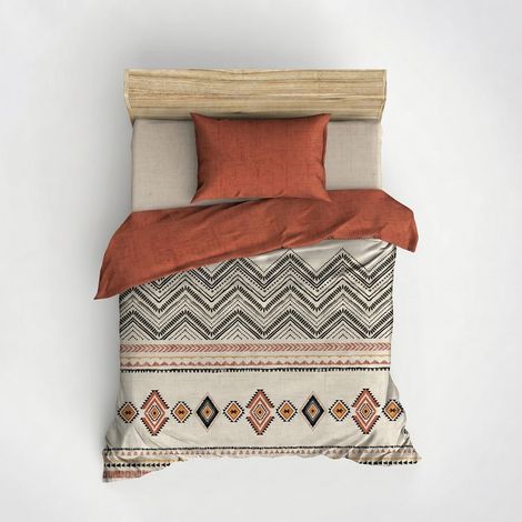 Bettwäsche-Set mit Einzelbett-Deckenbezug aus Ranforce-Baumwolle 155x200 Felix Singolo (1/4)