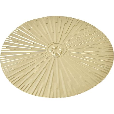 Modernist Iron Wall Medallion, Raised Straight Grain Irregular Disc Design with Metal Disc, Wall Decoration for Home Decor Gifts (1/5)