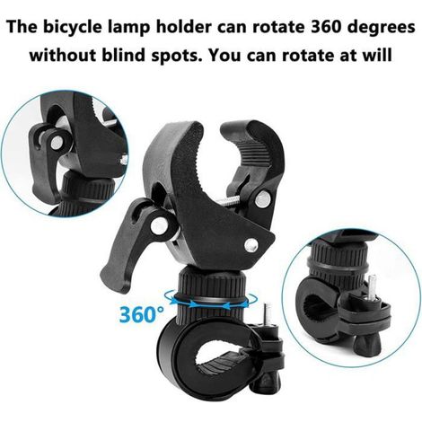Réglable Support Lampe Velo Lampe Torche pour Vélo Support de Lampe pour Vélo Support pour Lampe de Poche pour Vélo Supports (1/4)