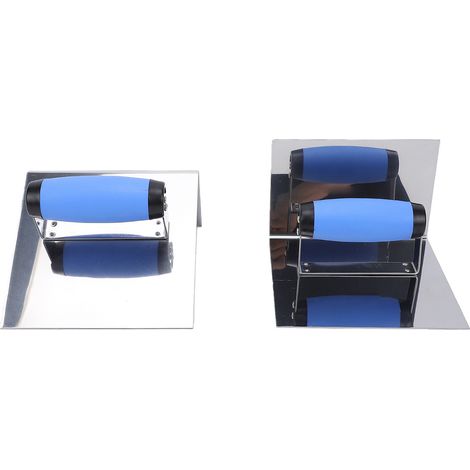 Jeu de truelles d'angle intérieur/extérieur à 90 degrés en acier inoxydable pour la finition du béton et le plâtrage
