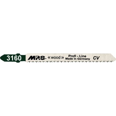 5 Lames scie Sauteuse CV (pour bois/plexi) Dents fraisées croisées Conique 75/100Mm - 2mm