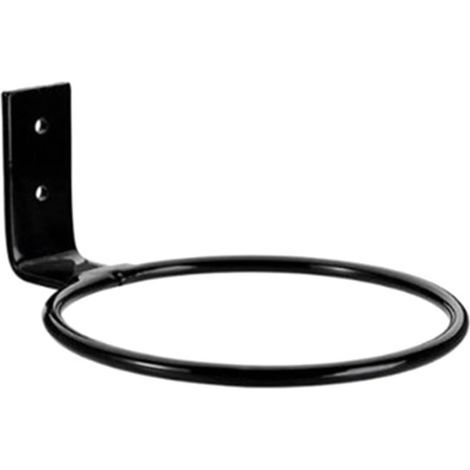 Soporte de pared para maceta de hierro, diámetro 15 cm, no plegable, negro, adecuado para balcón, jardín o hogar, 1 unidad (1/5)