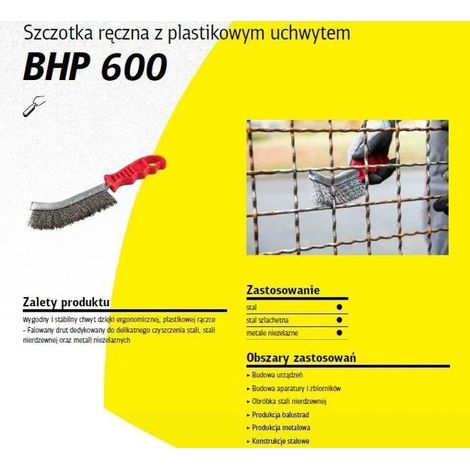 Spazzola metallica Klingspor bhp600 filo ondulato manico ergonomico