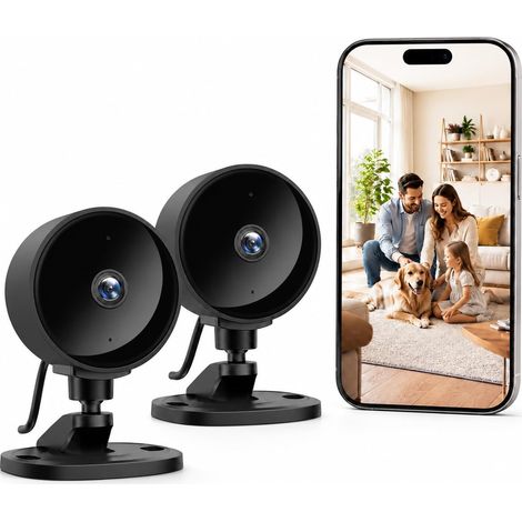 Caméra Intérieure sans Fil 1080P WiFi Vision Nocturne Détection Mouvement Audio Bidirectionnel Compatible Alexa Google Home (1/5)