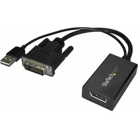 startechcom DVI2DP2 adaptador de vídeo negro alimentado por USB (1/4)