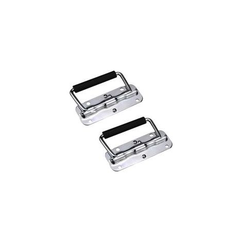 2 Pcs Poignées Pliantes 120mm Poignée de Traction Encastrable en Acier Inoxydable pour Flight Case Boîte à Outils (1/5)