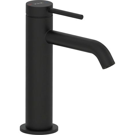 Vitra Minimax Round Basin Mixer Tap - Matt Black (1/2)