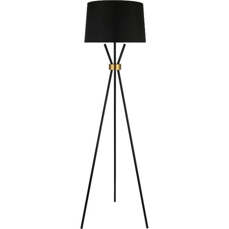 Home Deluxe - Lámpara de pie LUNA - negro/oro