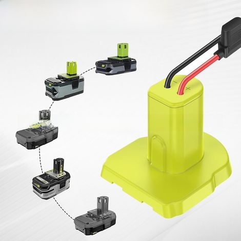 Adaptateur de sortie DIY avec câble compatible avec les outils électriques RYOBI (RYOBI) 18V, batterie nickel-électrique au lithium (Liyoubi-Two Lines). (1/2)