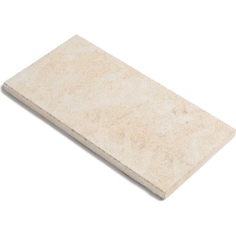 Dessus de marche Pierre de l'Atlas Beige 60x30x3 cm Bord Droit (à l'unité) - RO'MA NATURE (1/3)