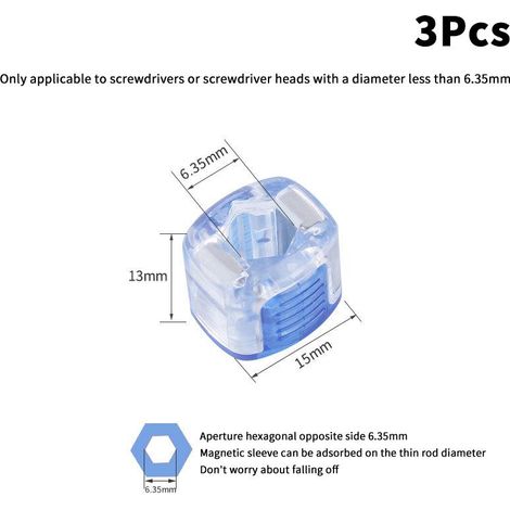 Ensemble de 3 aimants puissants universels pour foret hexagonal 1/4"-AquaForge (1/5)