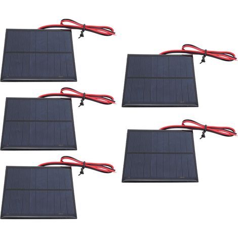 Stück Mini-Epoxid-Solarmodul, 30 cm, rote und schwarze Kabel, 5,5 V, 160 mA (1/5)
