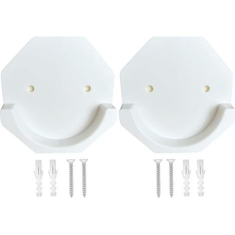Support Adhésif Tringle Rideau Douche Imperméable Résistant Chaleur Extra Large Lot 2 (1/2)
