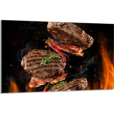 Glasschutzplatte für den Herd 80x52 Grill (1/5)