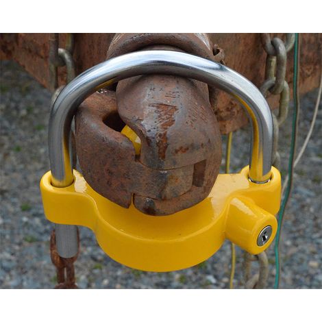 Car trailer lock, yacht RV connector, trailer hook, U-shaped ball cover lock, aluminum alloy anti-theft lock, flower basket lock (1/4)