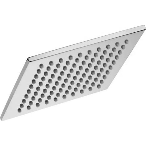 SOFFIONE QUADRATO IN OTTONE CROMATO MODELLO SYNCRO 1/2 - 1 GETTO - 200X200 MM - NERO OPACO   RUBINETTERIA PAFFONI Spa