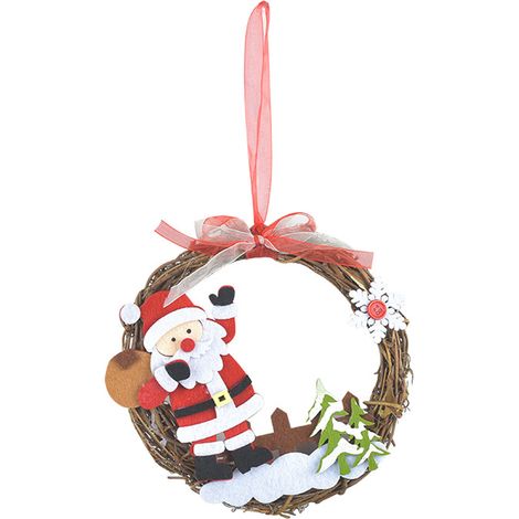 Guirlande De Noël En Rotin - Pour Porte D Entrée Fenêtre Cuisine Chambre - Décor Festif Suspendu - 1 Pièce (1/5)