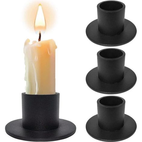 4 portacandele rotondi in stile retrò per tavolo da pranzo, feste, matrimoni, San Valentino (1/5)