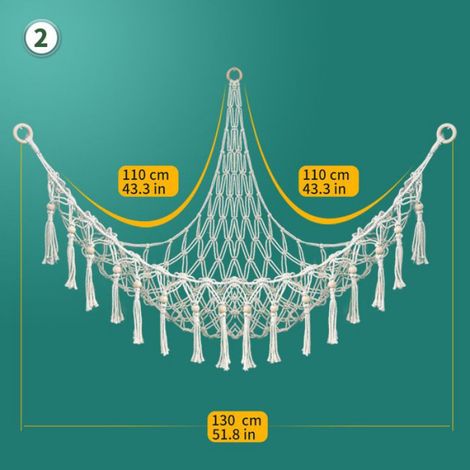 Hamac pour peluches avec lumière LED - Grand filet de rangement d'angle pour jouets en peluche - Organisateur de hamac (1/4)