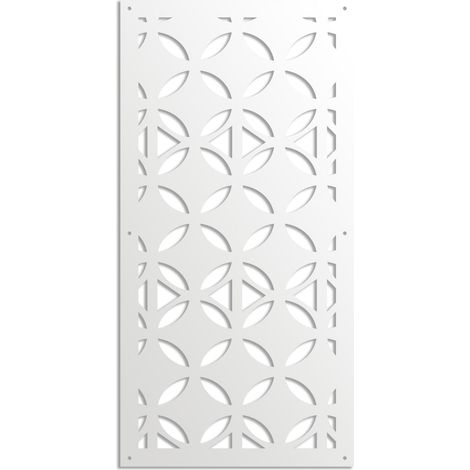 ALIEN - Panneau ajouré en PVC - Brise-soleil - Couleur : blanc - Dimension : 50x150 cm