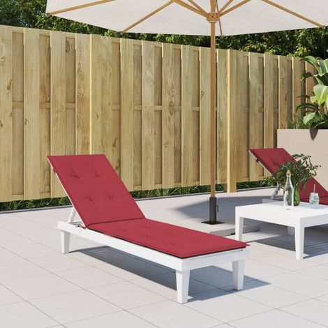 Coussin de chaise de terrasse Coussin de siège Coussins pour Fauteuil rouge bordeaux (75+105)x50x3 cm BSRHS763633 (1/5)