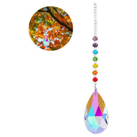 BUNTHAUS Pendentifs en cristal pour fenêtres, ornements arc-en-ciel, tentures de fenêtre en cristal, prismes en boule de verre, Ensoleillé (1/5)