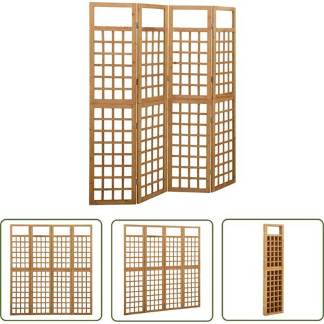Cloison amovible en 4 planches de cèdre massif, dimensions 161 x 180 cm – Support pour plantes grimpantes – Cloison de jardin (1/4)